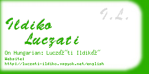 ildiko luczati business card